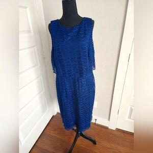 American Living Blue Lace Dress 16W